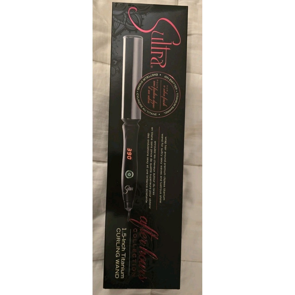 SULTRA AFTER HOURS 1.5" INCH TITANIUM CURLING WAND - BRAND NEW SEALED RETAIL BOX
